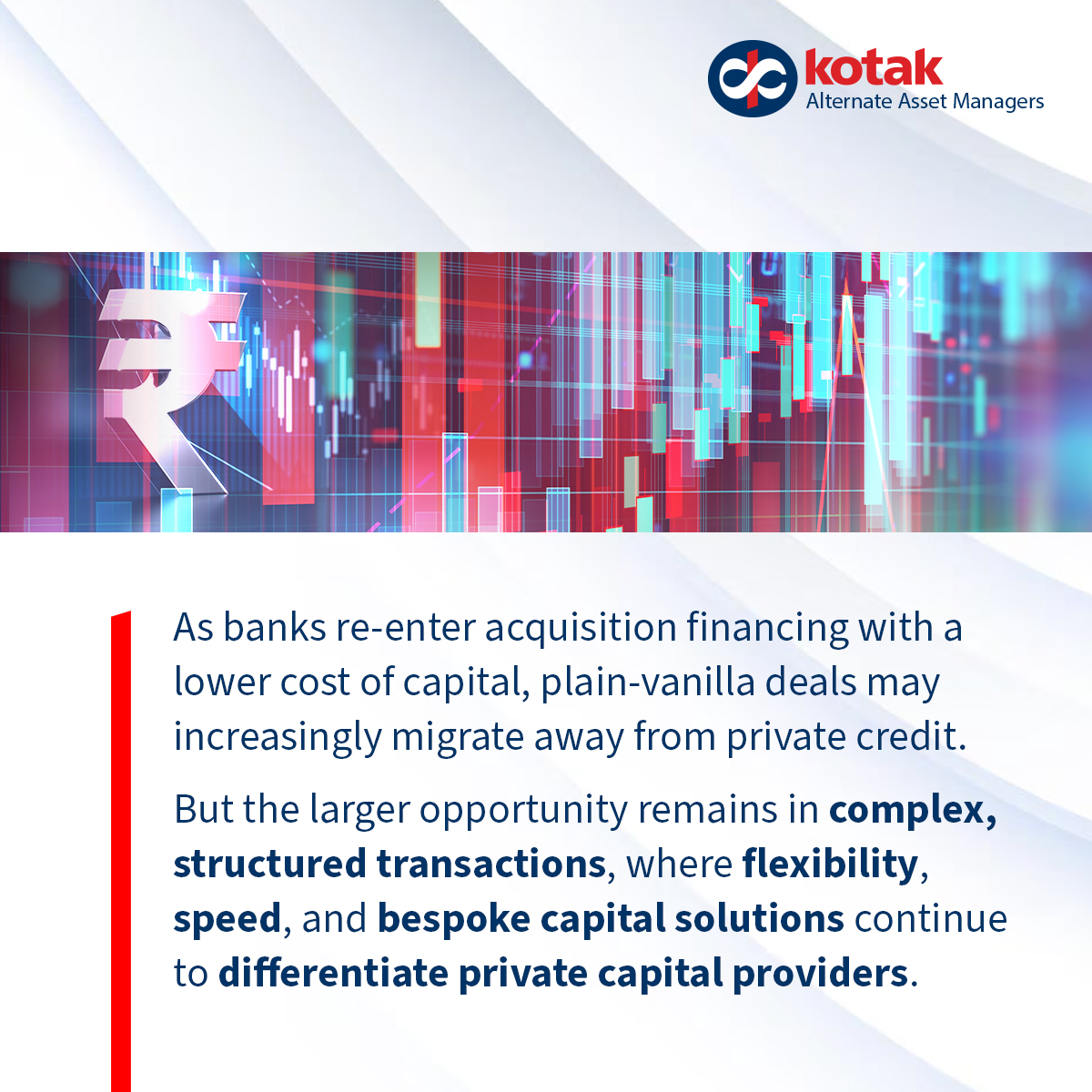KotakAlts's tweet photo. Eshwar Karra, Deputy Managing Director, Kotak Alts, shares his perspective on the RBI’s move to allow banks to finance strategic acquisitions, and how it could reshape the private credit market landscape.

Read more: https://t.co/yyEOQd466k

#PrivateCredit #AcquisitionFinancing https://t.co/OGUpIhnkqd