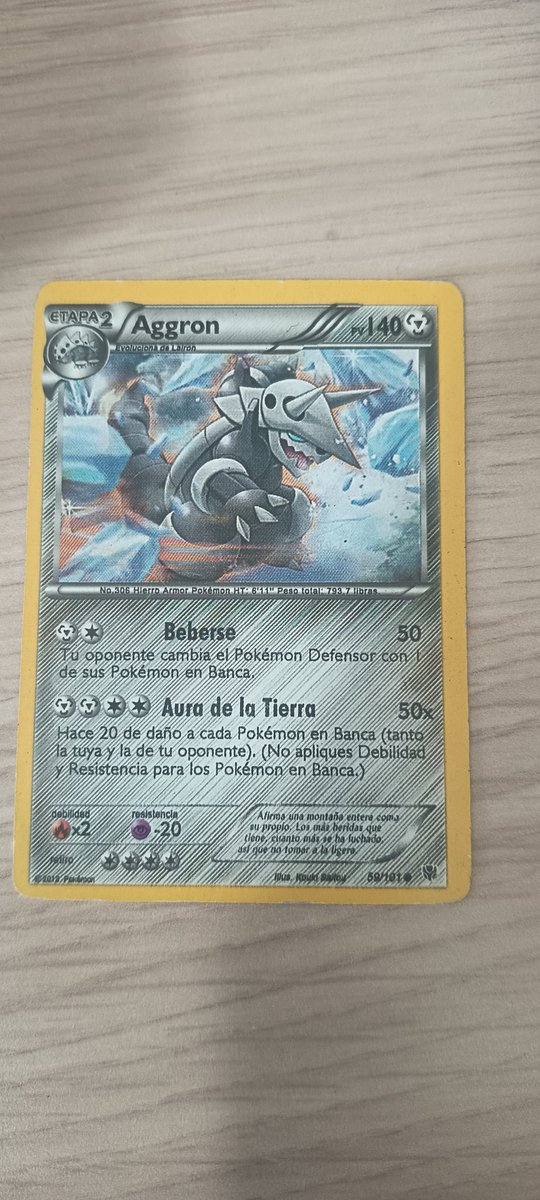 fregandoalfondo's tweet photo. @FrigoAdri Hola Frigo, tengo este aggron no sé si lo tienes, de la colección Explosión Plasma del 2013, si no la tienes estaría encantado de dártela https://t.co/yKu38sB68a