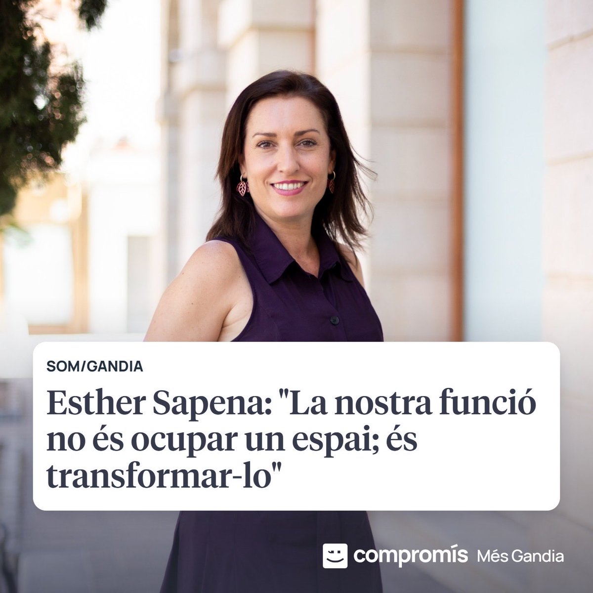 MesGandia's tweet photo. 🗣️🎙️@SomGandia entrevista a la portaveu de Compromís Més Gandia, Esther Sapena.

https://t.co/NkKXsolMzd https://t.co/HWSNfTs0ES