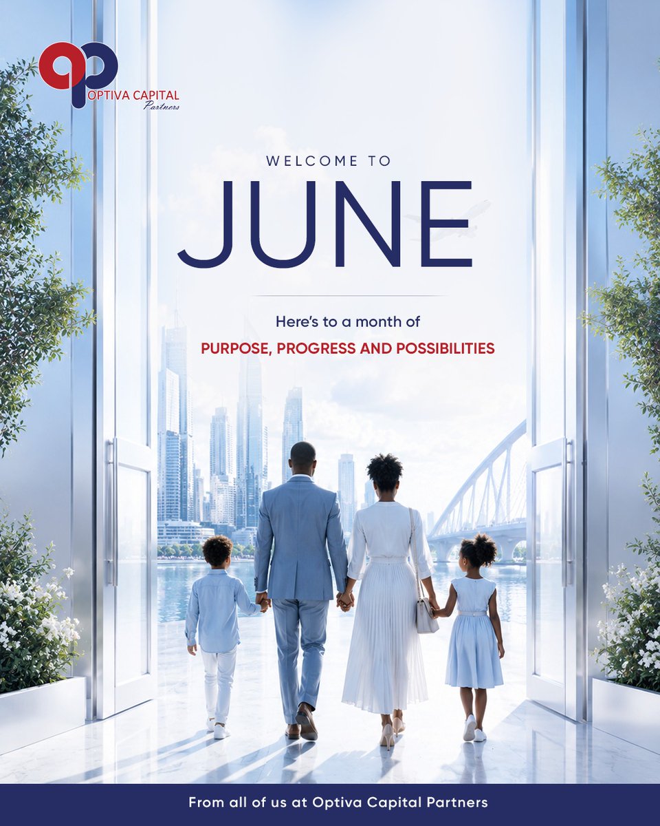 Optivacp's tweet photo. Welcome to June. 🌍✨

A new month brings fresh opportunities, bigger possibilities, and new horizons to explore.

Happy New Month from all of us at Optiva Capital Partners.

#WelcomeJune #NewMonth #GlobalAccess #WealthRetention #FinancialSecurity https://t.co/UEmXNQc2Xr