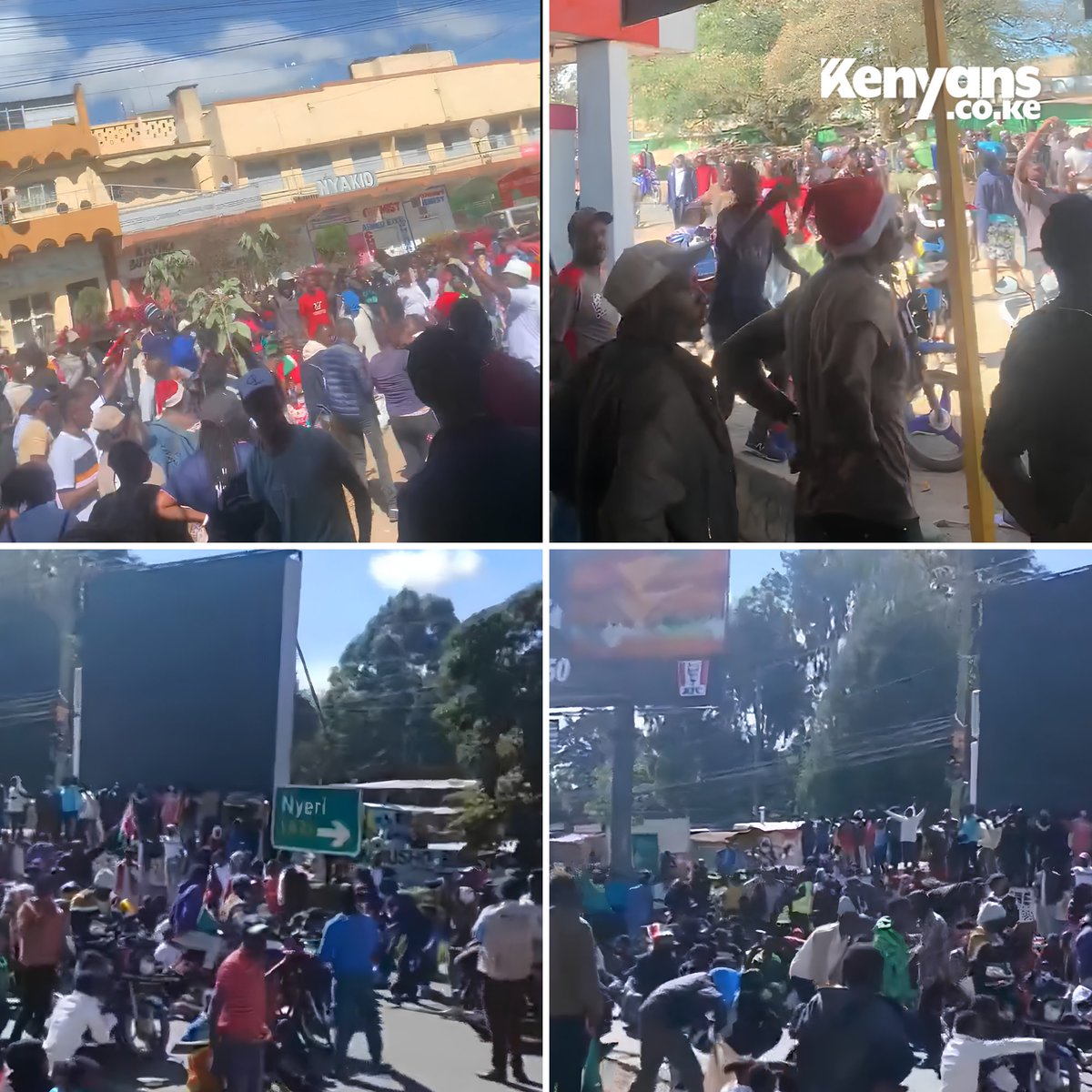 Kenyans's tweet photo. Nanyuki residents stage protests against the proposed Ebola quarantine facility in Laikipia County https://t.co/IM5nj01Gpl