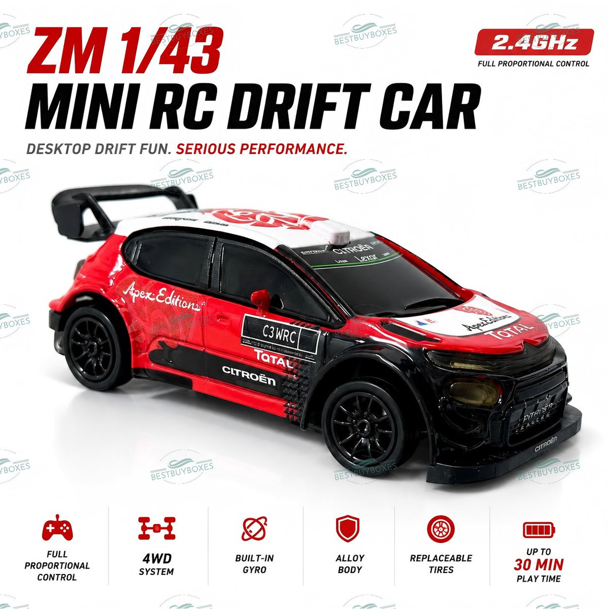 BestBuyBoxes's tweet photo. 1/7、1/10、1/14を集めたなら、次は手のひらサイズの1/43もコレクションに🚗💨
ZM 1/43 4WDミニRCドリフトは、ジャイロ、合金ボディ、LEDライト付き。室内ドリフトにも展示にも◎
 https://t.co/1vOvJia627
#BestBuyBoxes #RCカー #ドリフトRC https://t.co/VGx3tboJPE