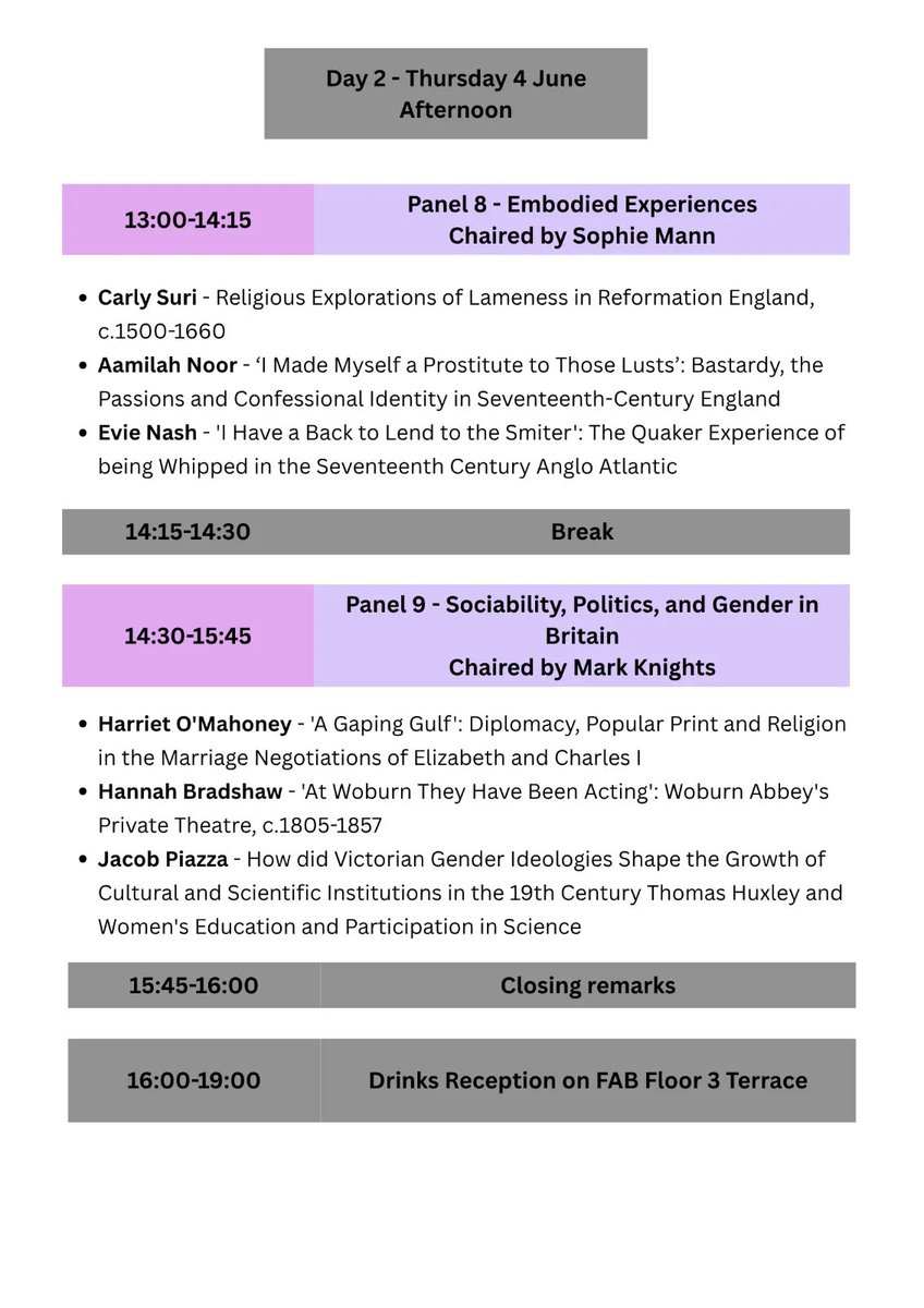WarwickHist2023's tweet photo. Our program is jam-packed this year! Join us on 3rd and 4th June for two days of exciting research in SO.11! https://t.co/iZuAV6r68q