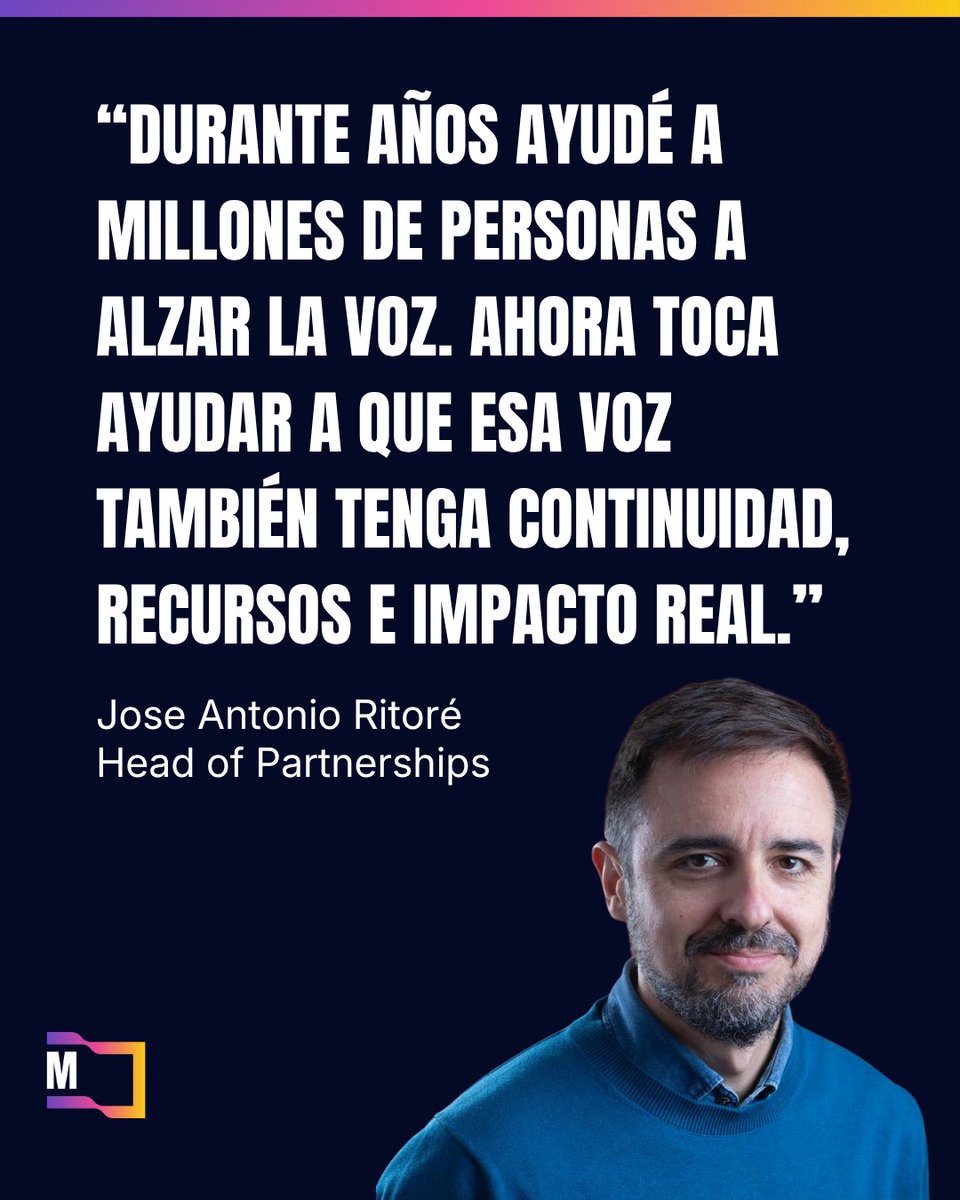 movements_mov's tweet photo. Hay fichajes que parecen inevitables. Este es uno de ellos.

Jose Antonio Ritoré (@ritore) se incorpora a MOVEMENTS como Head of Partnerships para ayudar a conectar movimientos con recursos y abrir nuevas oportunidades para cientos de causas en España y Latinoamérica. https://t.co/AJDySSESVK