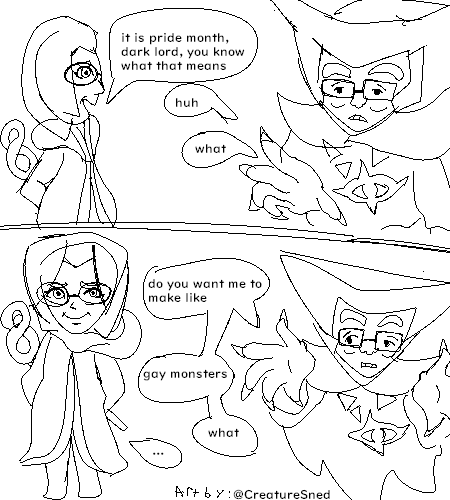 CreatureSned's tweet photo. Bringing this back for pride month once again https://t.co/Di08OAy0kC