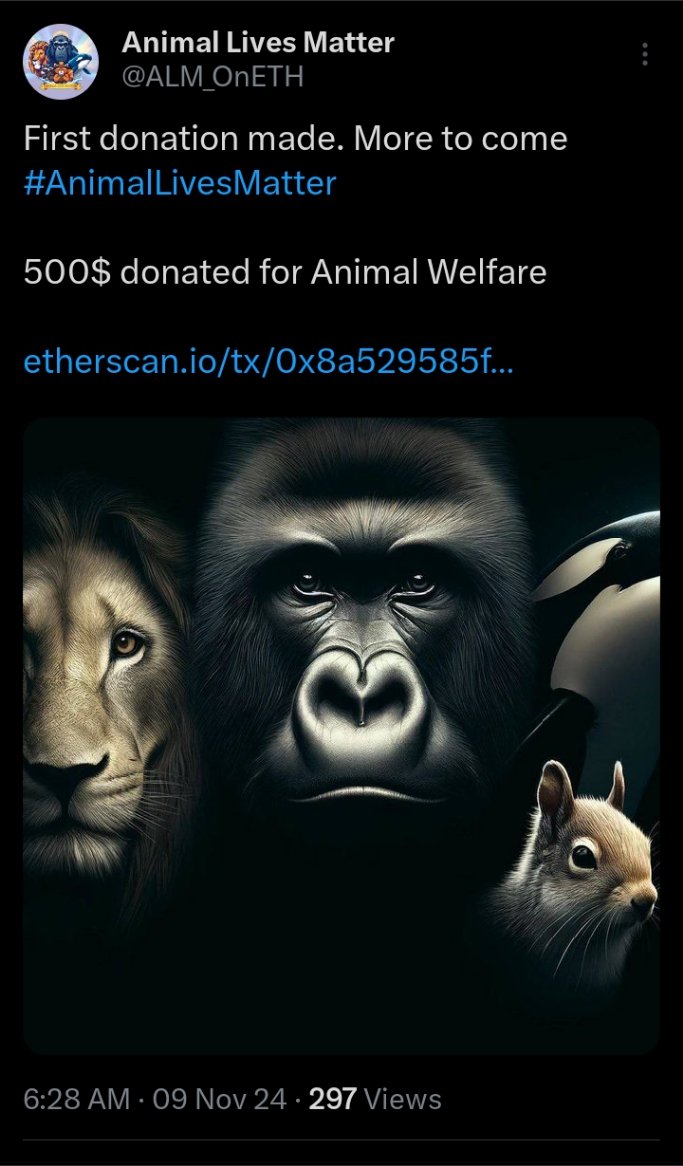 kachiozo8's tweet photo. Animal lives matter $ALM https://t.co/HYTcDenWVa