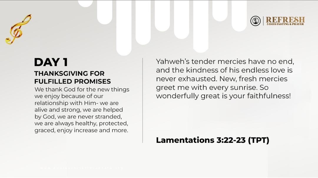 dcclagos's tweet photo. Happy New Month, fam! Welcome to June!🎉🎉

As it is our culture, we will be starting the new month with our 3 days fasting and prayer.

Our prayer focus for today is THANKSGIVING FOR FULFILLED PROMISES 

Swipe to see devotional texts.

Join us as we fast and pray 🙏 

#dccfast https://t.co/MkmTPc2NJD