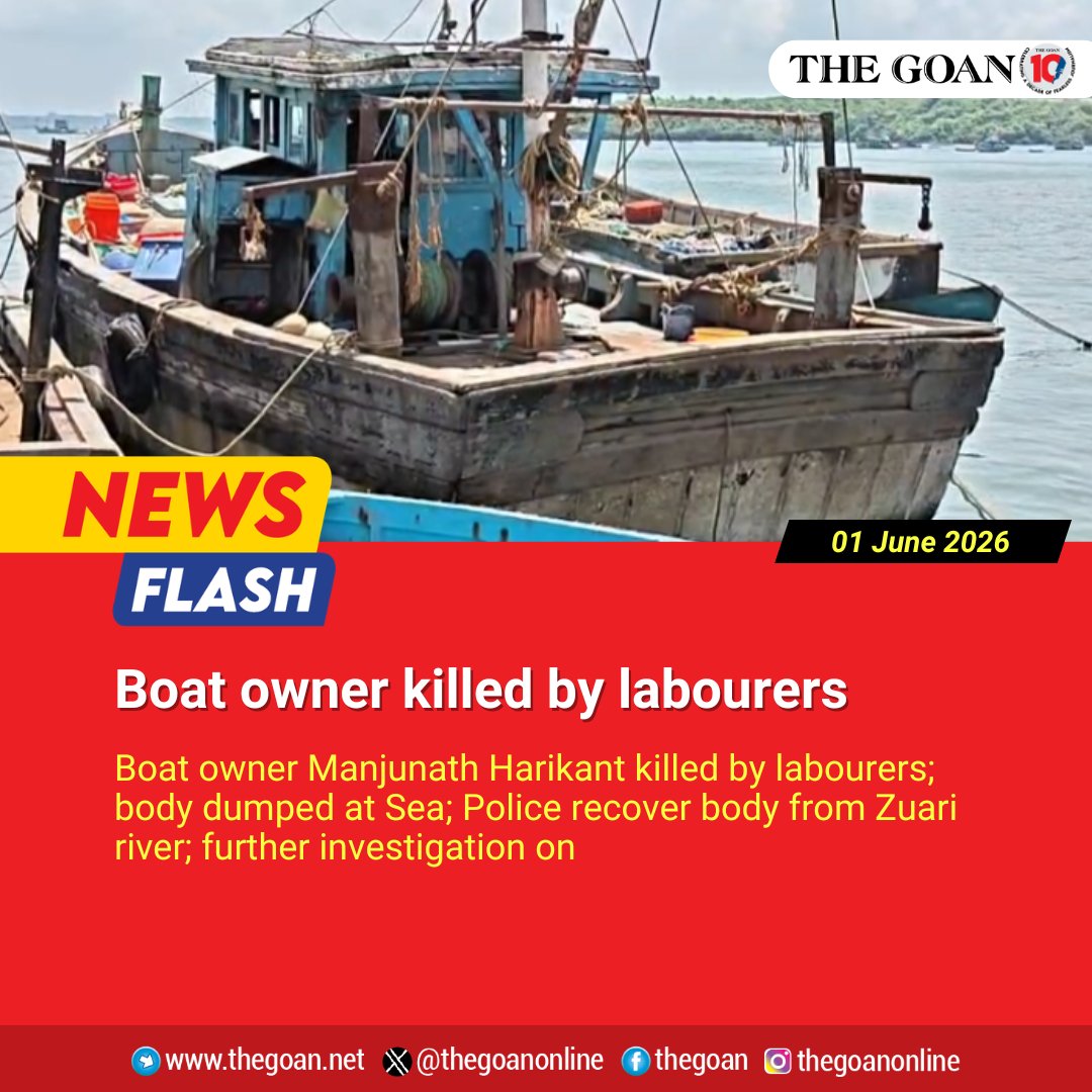 thegoanonline's tweet photo. #Boat owner #killed by #labourers

#Goa #BreakingNews https://t.co/n7KCXr5Svt