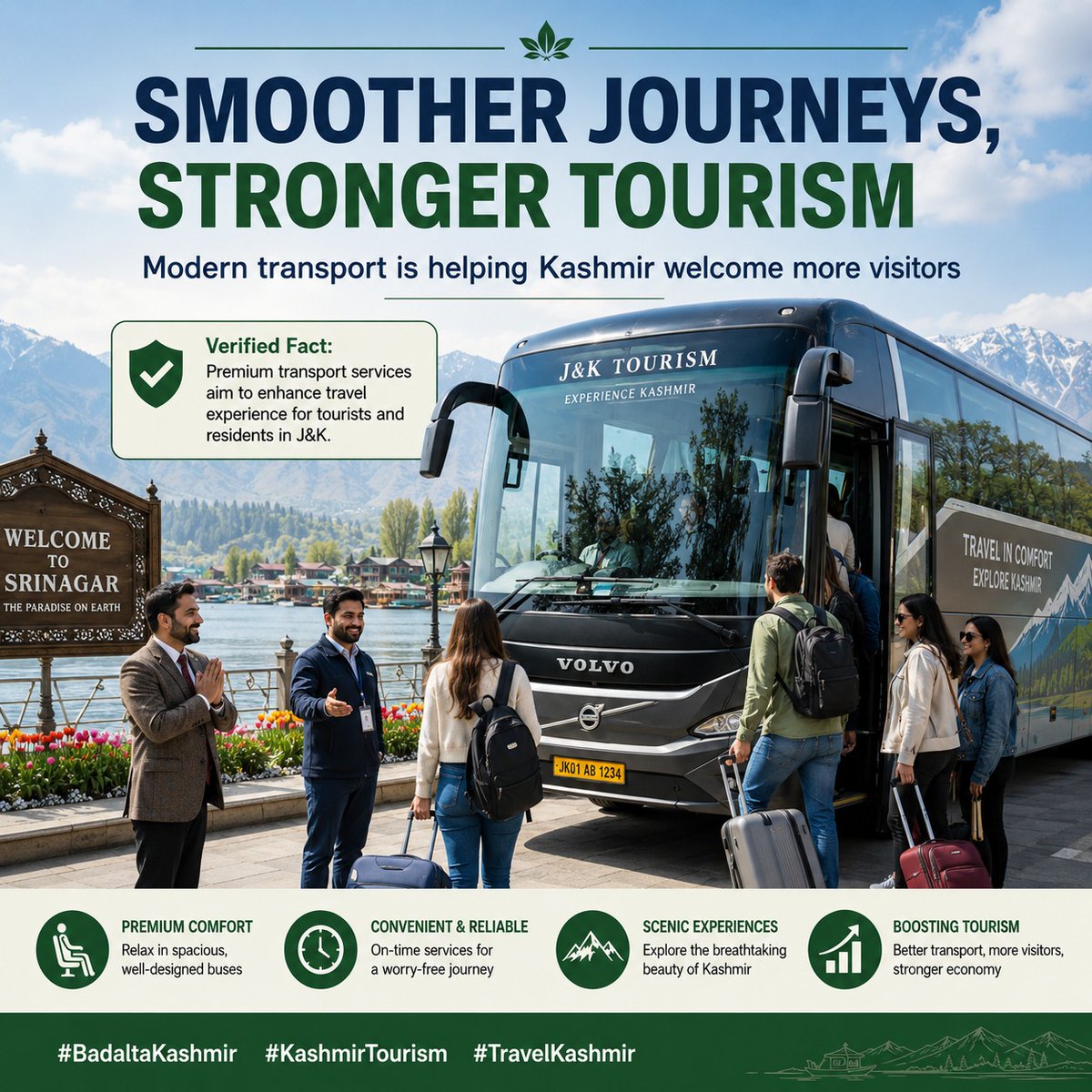 ArunSharma25410's tweet photo. Transport upgrades are not just about roads; they are about jobs, tourism and growth. #BadaltaKashmir #ViksitJK #KashmirTourism #YouthEmpowerment #ConnectedKashmir #LocalGrowth
#UPGreenInfraBoost
#FakeToolkitExposed https://t.co/Apaujf2Eqf