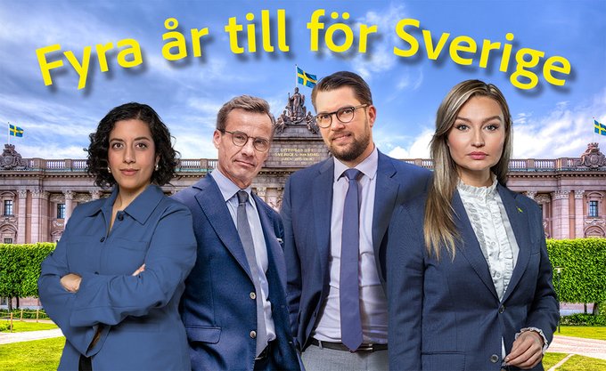 LarsWesterberg7's tweet photo. För mig finns det bara en Regering värd att kallas Regering, och det är Tidö-Regeringen som vi verkligen behöver absolut minst fyra år till. Rösta Rätt  🇸🇪 . INTE Rött! https://t.co/rylablzK8J