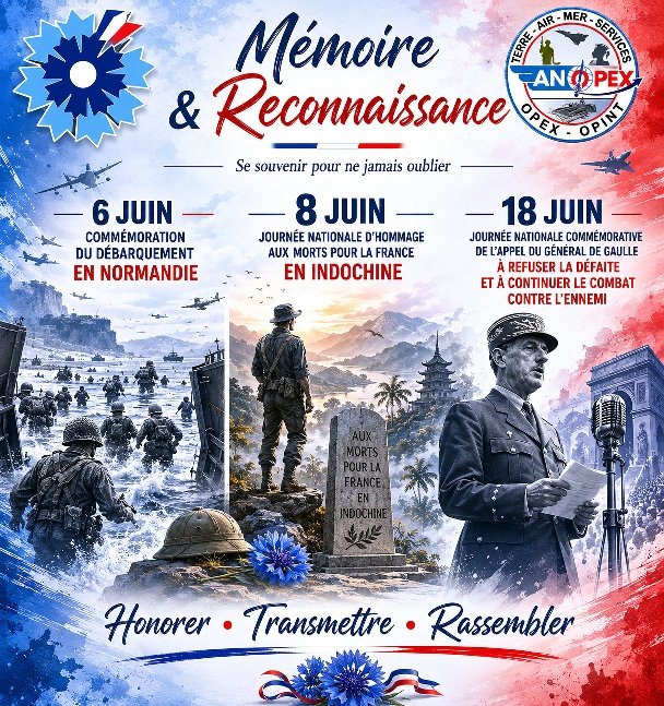 ANOPEX1's tweet photo. Se souvenir pour ne jamais oublier : #Mémoire #Reconnaissance
#honorer #transmettre #rassembler https://t.co/To4QRzOPN4