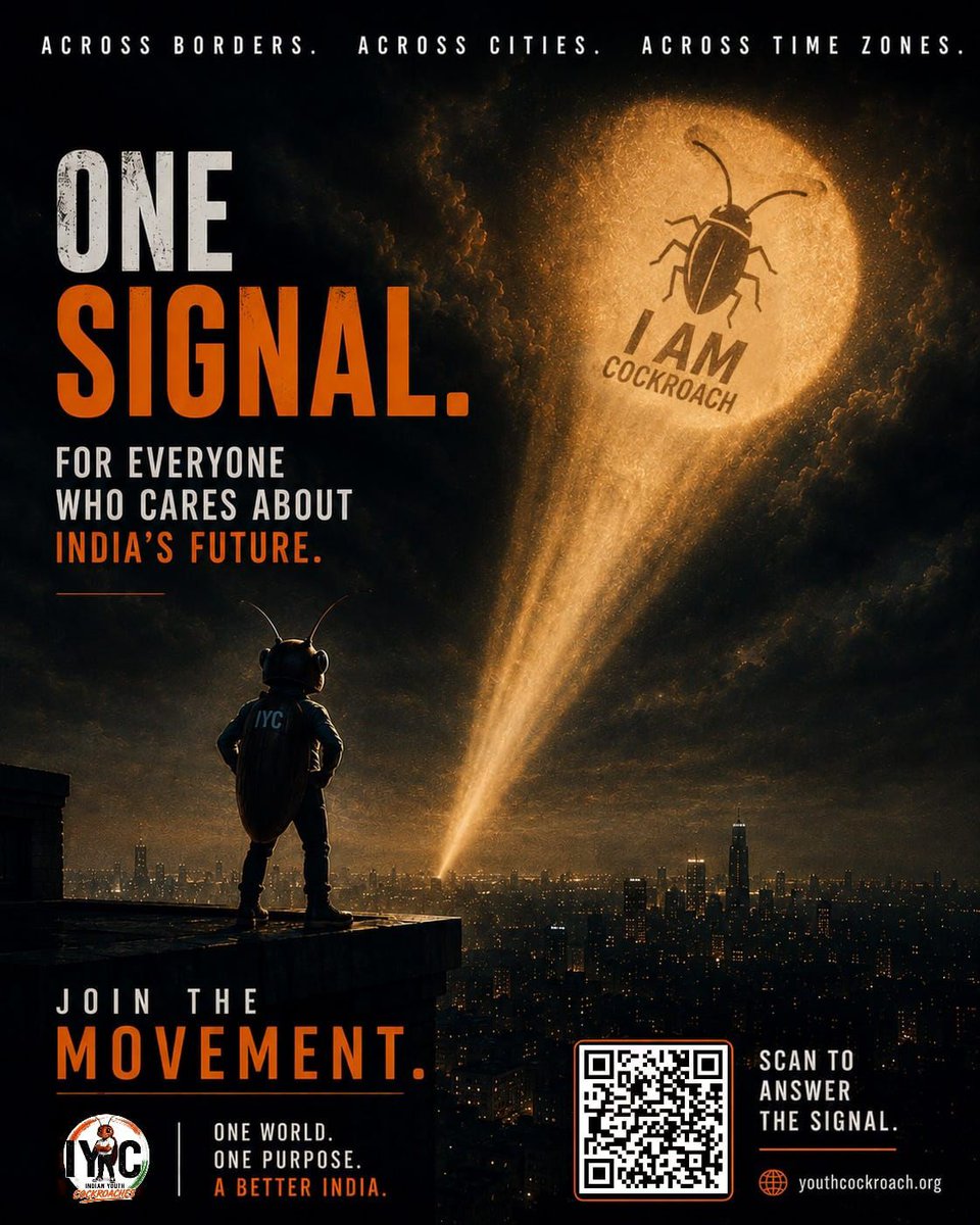 KarCockroaches's tweet photo. Cockroaches of the World, Unite

From any corner of the world, if you're a proud Indian who cares about India's future, you're already one of us. 

This isn't a campaign. It's a growing community of Indians who want to do more than just watch.

join the movement. https://t.co/O5f23DN5g7