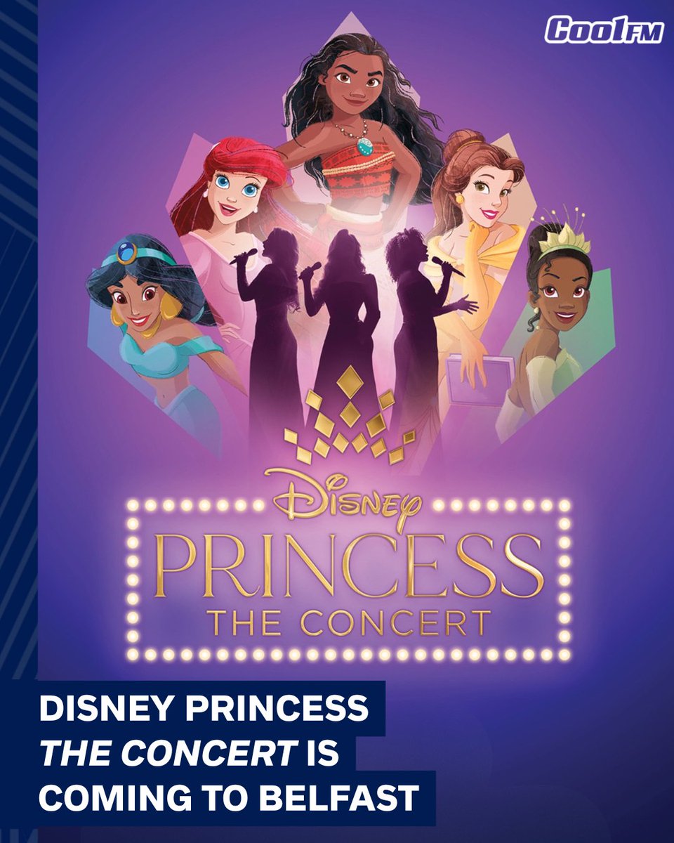 coolfm's tweet photo. Disney Princess - The Concert is coming to Belfast 👑 

Relive your VHS glory days, dress up in your favourite royal attire &amp; share the joy of Disney - more details ⬇️ 
https://t.co/85IDQZ4LzD https://t.co/Ysp631k7lt