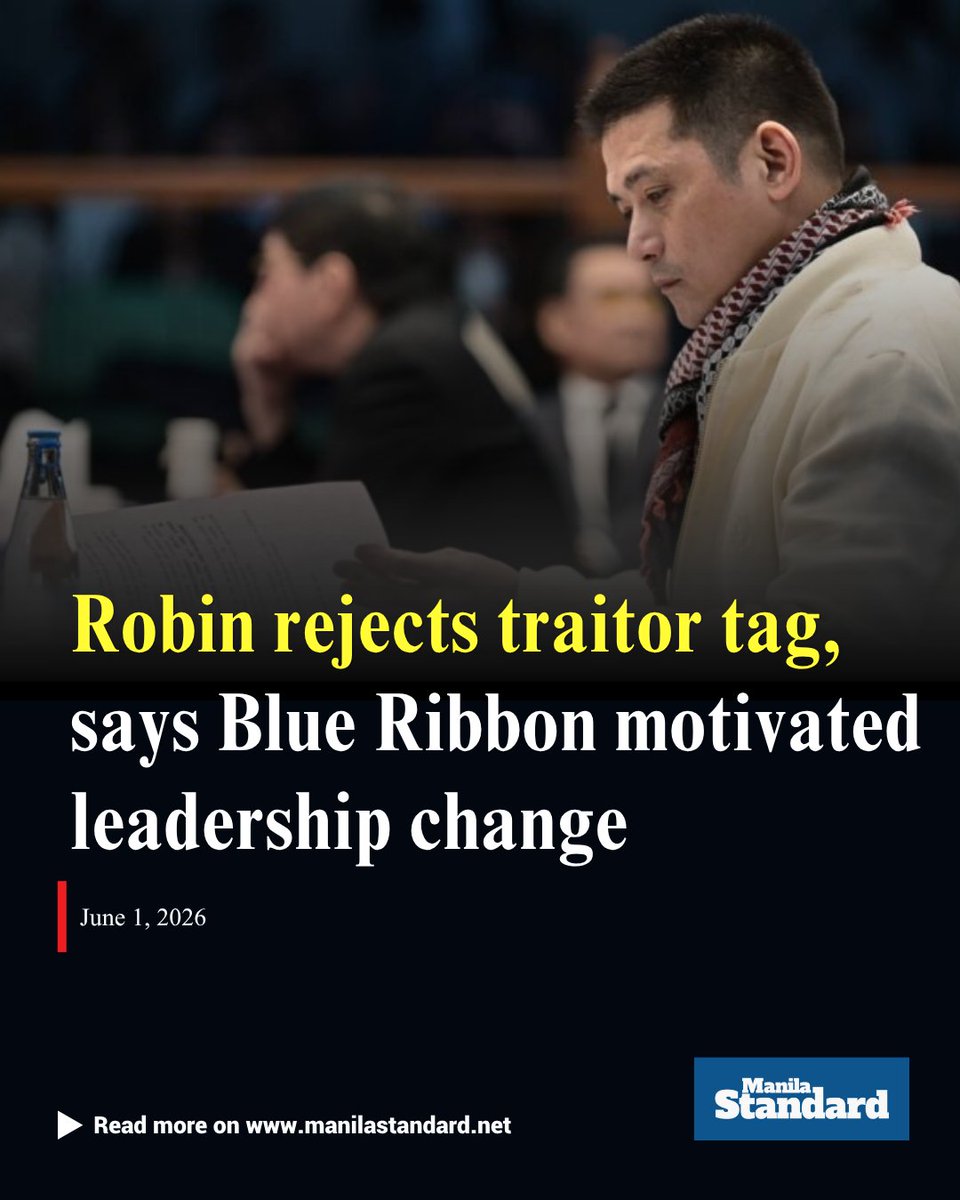 mnlstandardph's tweet photo. Sen. Robin Padilla on Monday fired back at critics labeling him a traitor, arguing that his staunch opposition to foreign intervention is a direct defense of Philippine sovereignty.

“My question is: who is the real traitor? The one who stands up for the freedom and sovereignty of his nation, or the one who is ready to surrender the judgment and dictation over Filipinos to foreigners?” Padilla challenged.

Read more: https://t.co/QUMsX6c5sA