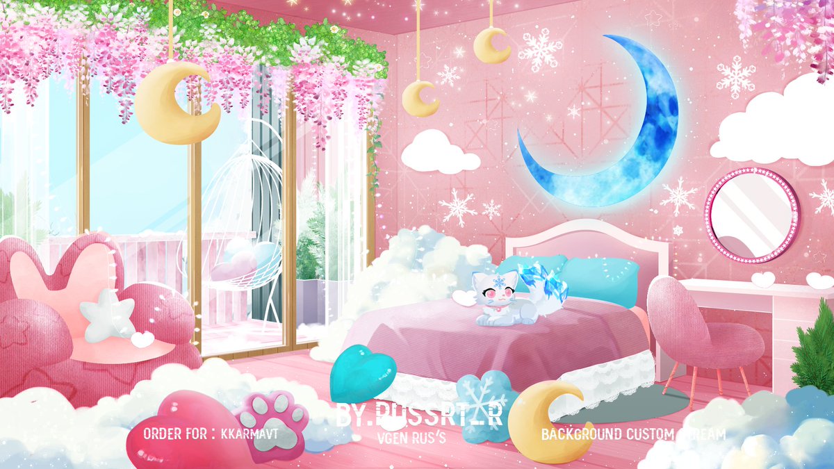 Russrt_r's tweet photo. Pastel stream background comm for KKarmaVT! 🎨 Featuring Day, Night &amp; Snowing versions ❄️ with cute custom pillows &amp; mascot. ✨
.
Interested in commissioning me? 
Check out the link below 👇
🔗 https://t.co/b1Hrqiqbpq #commissionsopen #VGenOpen #background https://t.co/a72sGOmiDK