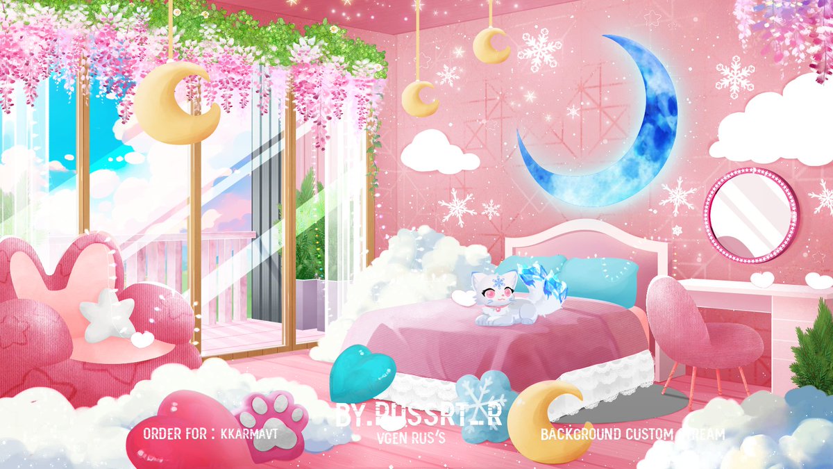 Russrt_r's tweet photo. Pastel stream background comm for KKarmaVT! 🎨 Featuring Day, Night &amp; Snowing versions ❄️ with cute custom pillows &amp; mascot. ✨
.
Interested in commissioning me? 
Check out the link below 👇
🔗 https://t.co/b1Hrqiqbpq #commissionsopen #VGenOpen #background https://t.co/a72sGOmiDK