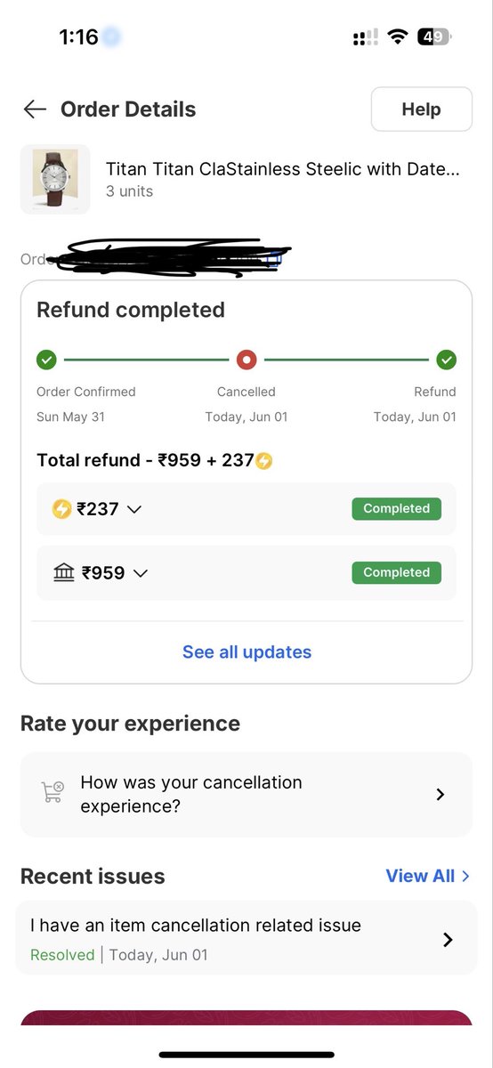 Jaskirat7590's tweet photo. Another scamkart experience
List a 3k watch for 395 with official seller
ordered and flipkart cancelled it after shipping it within 24 hours
Totally disappointed
@Flipkart @flipkartsupport
#flipkart #fakepromise https://t.co/r4gBVi4BlN
