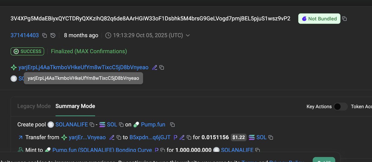 0xthenova's tweet photo. After double checking the OG $SolanaLife is actually this one.

2SRQLoeNTLjFXqFjv1n8s7ekKX2pidV5qQ7sLsRCpump

One that just bonded was minted on Oct 5th 2025 

This one is Oct 4th 

https://t.co/RqqPTSunVB

https://t.co/lXnKSvVxe6 https://t.co/Ml2gScpPAX