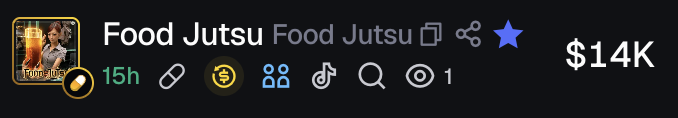 TmsCrypto10's tweet photo. Saw this trend on TikTok the past few days &amp; went looking to see if there was a coin for it 

One bonded yesterday, will be an interesting one to watch if the trend keeps picking up (and hopefully no pvp)

Food $Jutsu 

GcVJwrrMav69cohQbR7kPB9on4961b4awNc5pi31pump https://t.co/OUd63RptdY