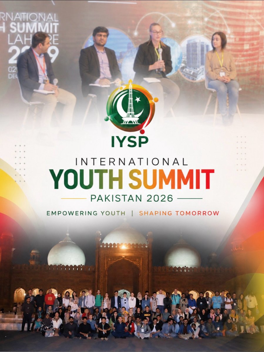 YOpportunities's tweet photo. Apply for the International Youth Summit 2026 in Lahore, Pakistan (Funded). Accommodation, meals, local transport, and cultural visits are fully covered by organisers.

Apply now: https://t.co/JOQKJcEpI4 https://t.co/Vr5wmrpf5l