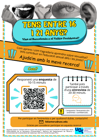 FemDiana_Coop's tweet photo. "Com aprens i com t'agradaria aprendre sobre sexualitat?" Col·laborem amb el doctorat d'una companya de femDiana i @etichabitat. Ajuda'ns responent aquesta enquesta▶️https://t.co/A5cHcOYFb1 https://t.co/8wMzivcHR6