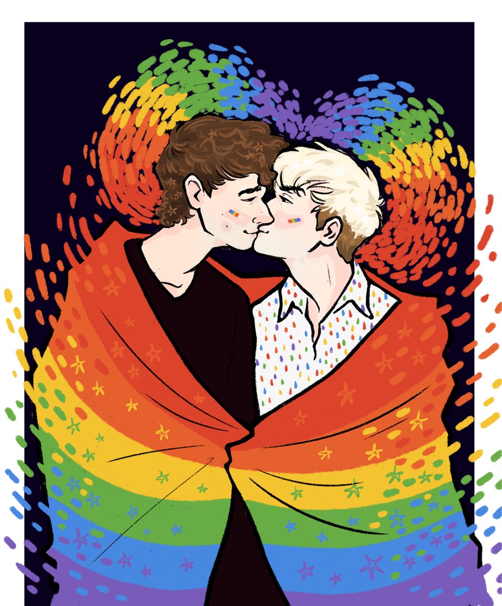 Doviesdove's tweet photo. Happy pride month 🫶🏻🏳️‍🌈 

#danandphil #phanart https://t.co/fr0qPdepdH