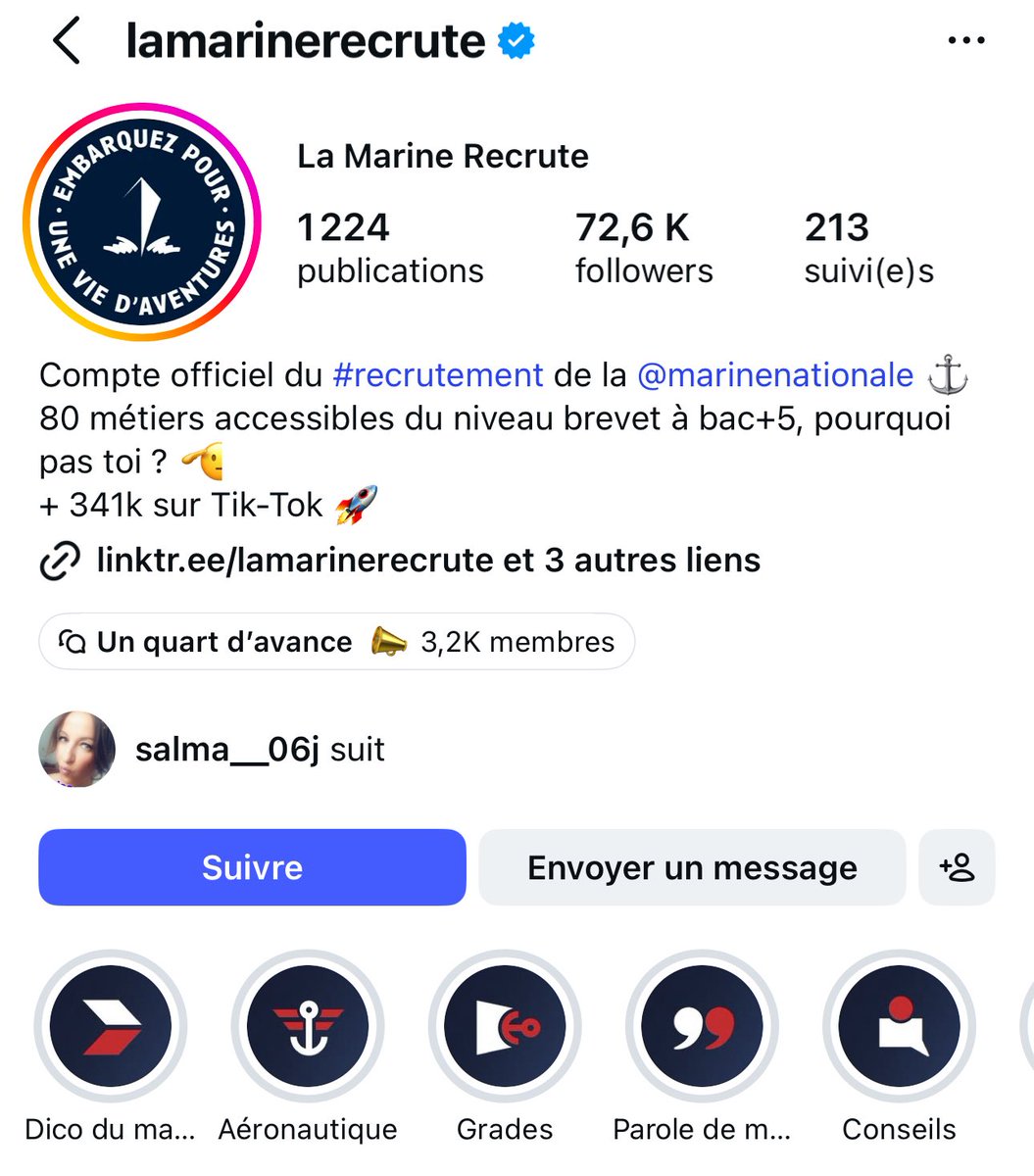 AnasseKazib's tweet photo. « Pour garder l’empire que tes ancêtres ont fondé » 

Le compte Instagram officiel de la Marine Nationale, a posté pour sa propagande de recrutement une affiche de l’époque coloniale. C’est véritablement scandaleux, voilà où mène les projets militaires et guerriers du gouvernement. 

On ne le dira jamais assez à bas l’impérialisme français !