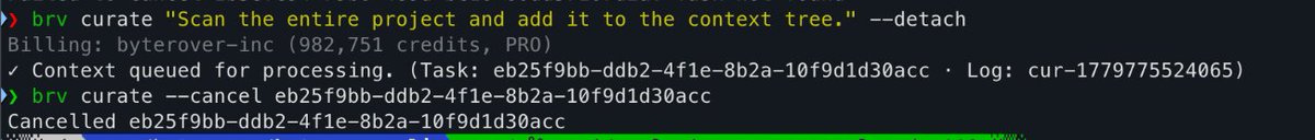 ByteroverDev's tweet photo. Cancel in CLI: https://t.co/Qs7y9GBmI8