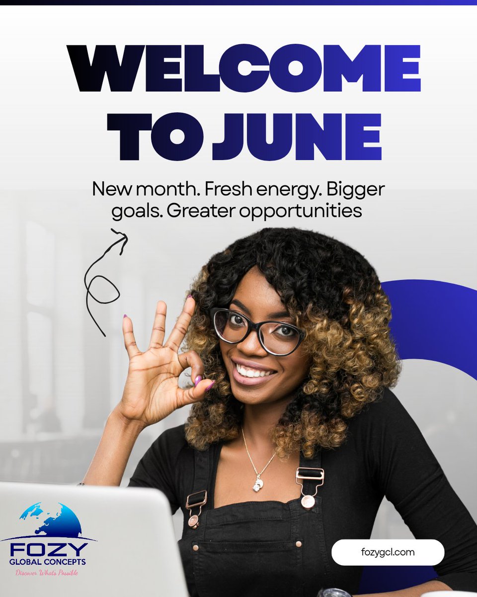FozyGCL's tweet photo. The future belongs to those who prepare for it today.

This June, choose growth, innovation, and digital excellence. At Fozy Global Concepts Ltd, we help professionals and organizations build future-ready skills.

💻 Welcome to June!

#HappyNewMonth #FozyGlobalConcepts https://t.co/XhqKfwPx6r