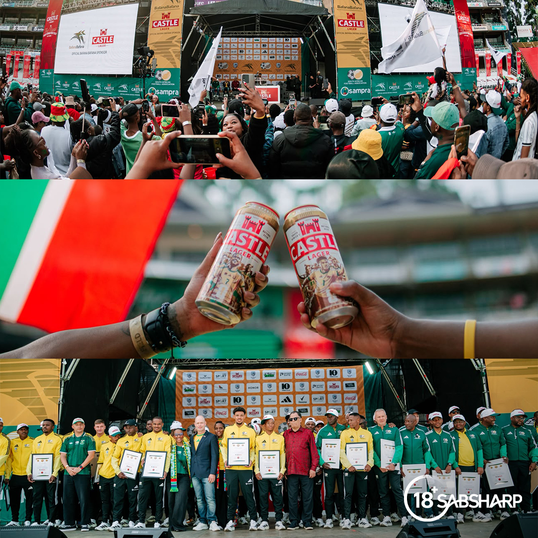 SABreweries's tweet photo. For 34 years, SAB has proudly stood behind Bafana Bafana, united by the power of football to bring SA together. As the team heads to the FIFA World Cup, we stand behind every player and supporter. Together, let's rally behind our boys and celebrate the moments that unite us. https://t.co/V5TukXspNe
