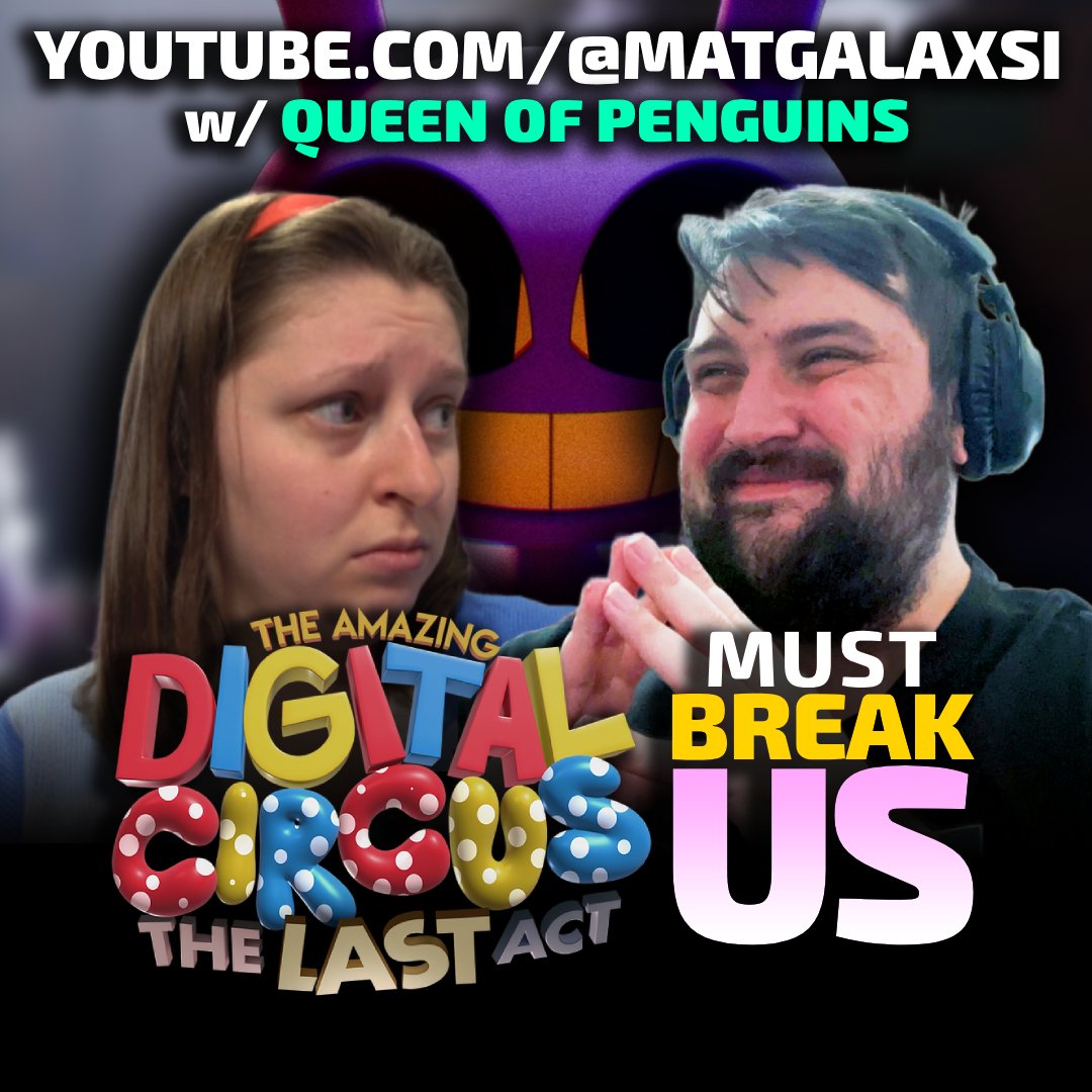 MatGalaxsi's tweet photo. Digital Circus MUST HAVE a SAD ENDING! 

Featuring @PinkPenguin404!

NOW LIVE ON YOUTUBE! https://t.co/Q7YchfQtOJ