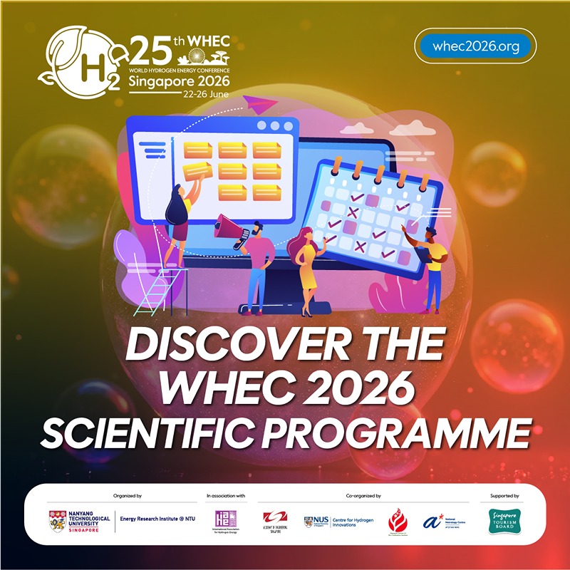 IAHE_1974's tweet photo. 🌍 The WHEC 2026 Scientific Programme is available!

Explore the programme and discover the sessions, speakers, and discussions driving the global hydrogen transition.

📅 See the Scientific Programme on our website:
https://t.co/vuc5JOWCcE

#WHEC2026 #HydrogenEnergy #CleanEnergy https://t.co/asIyS5nvhd