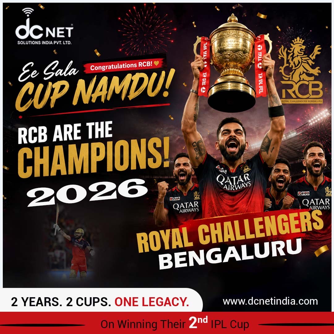 dcnetindia's tweet photo. 🏆 Champions Again. Legacy Continues.

Congratulations to Royal Challengers Bengaluru on winning their 2nd IPL title! ❤️💛

𝐄𝐞 𝐒𝐚𝐥𝐚 𝐍𝐮 𝐂𝐮𝐩 𝐍𝐚𝐦𝐝𝐮 

#RCB #IPL2026 #Champions #EeSalaCupNamdu  #DCNETINDIA #PlayBold #RCB #RCBians #RCBFans #EeSalaCupNamde #ViratKohli https://t.co/QWGQBtwG9A
