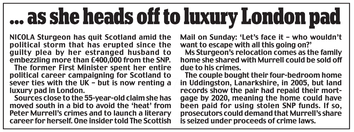 AgentP22's tweet photo. She implemented eye-watering income tax rises in Scotland...

Then fled to London so doesn't have to pay them. https://t.co/eUTL5As3Sn