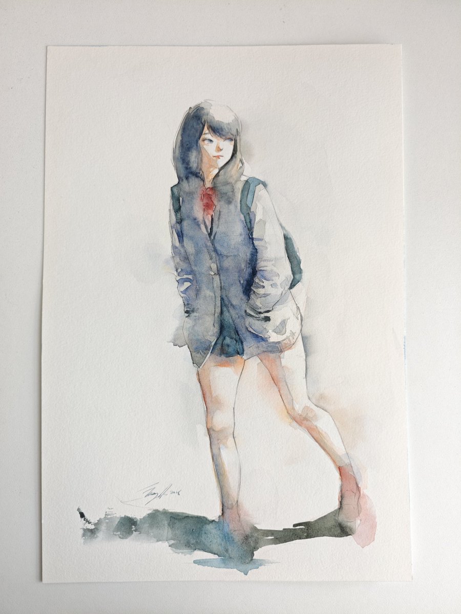 spi_tx's tweet photo. SSSS Gridman is one of the best anime ever made and more people need to know about it. 
#rikatakarada #animefanart #watercolorart #animeillustration #traditonalart https://t.co/YHnKtsir0Y