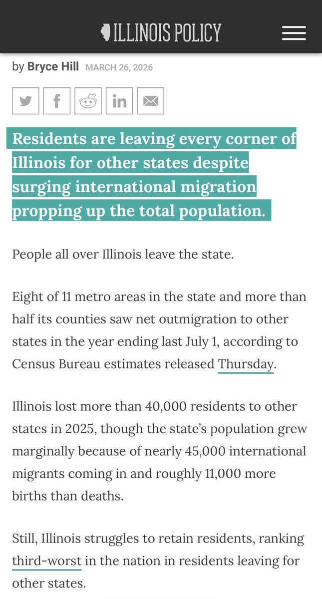 InTrust4547's tweet photo. @JBPritzker ILLINOIS FAMILIES ARE PAYING THE MOST BECAUSE OF YOU!!!

STOP BLAMING TRUMP!! 

MORE THAN HALF OF ILLINOIS COUNTIES SUFFER OUTMIGRATION https://t.co/Yp52wJv2uD