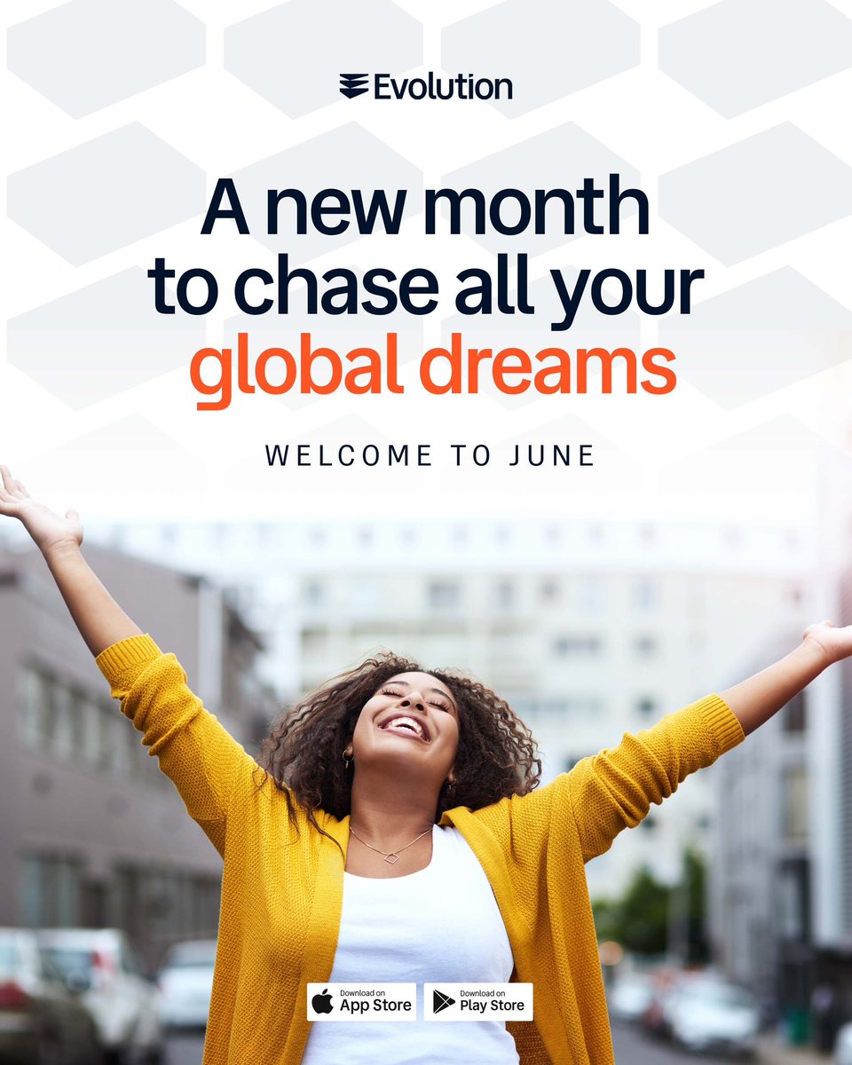 evolutionapp_'s tweet photo. Happy New Month, global citizens 🌍
 May June bring opportunities worth taking, experiences worth remembering, and progress worth celebrating.

Wherever your ambitions leads, Evolution is built to move with you.

Welcome to a new month ✨ https://t.co/XONQ8YWixf