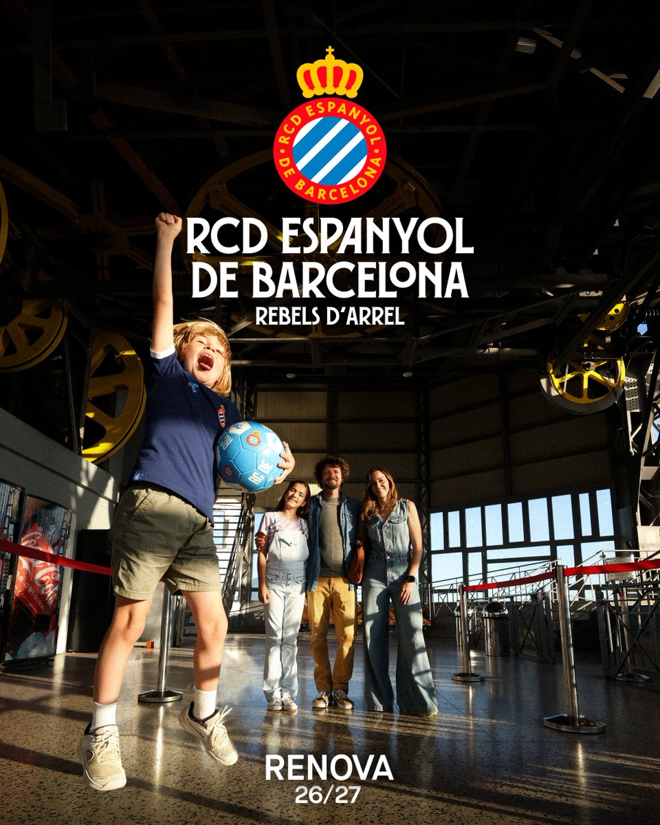 RCDEspanyol's tweet photo. Perquè l'#RCDE no s'entén sense la seva gent. I amb tu som més forts.

En marxa la campanya d'abonaments 26/27!

𝐑𝐞𝐛𝐞𝐥𝐬 𝐝'𝐚𝐫𝐫𝐞𝐥.