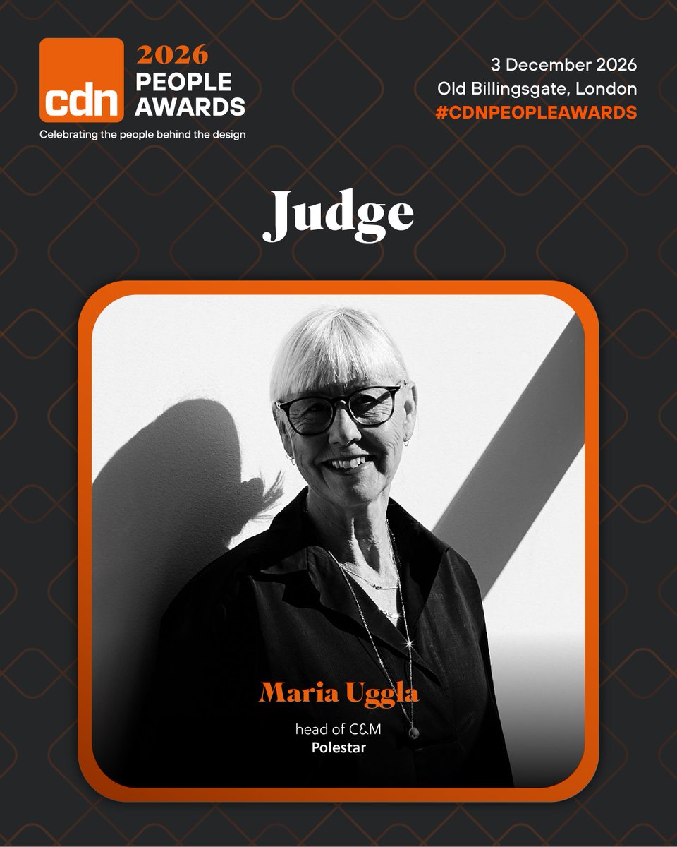 CarDesignNews's tweet photo. We’re delighted to welcome our next judge to the highly esteemed #CDNPeopleAwards 2026 judging panel. ✨

Enter by 17 July! ⏳ https://t.co/CPUMAr2d0M

Secure your table now and save: https://t.co/WwOt6Jtcq7

#CarDesignNews #AutomotiveDesign #Polestar  #DesignLeadership https://t.co/ZejoVp4gHW
