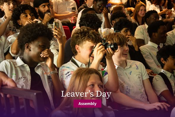ArkCharter's tweet photo. Heartfelt speeches, looking back at photos from previous years (that was crazy!!) and celebrating our Yearbook Award winners... Leavers Day assembly was simply unforgettable. https://t.co/BF2GRwJqgS