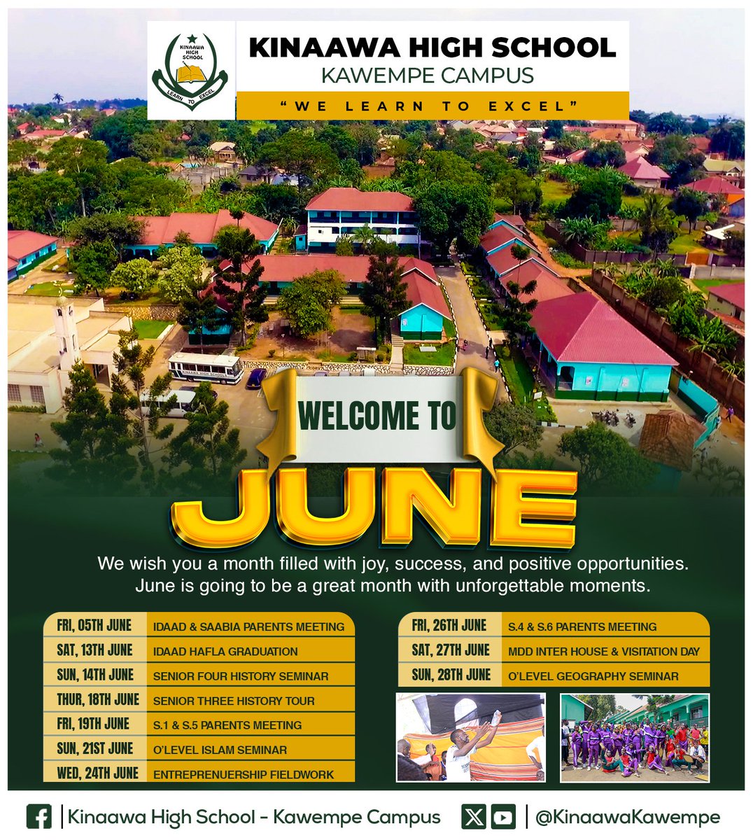 KinaawaKawempe1's tweet photo. Turning pages and taking names. Letโs rule this month of June!
Happy New Month from us!
#KinaawaHSKawempe || #WeLearnToExcel https://t.co/iJ6PLU14eQ
