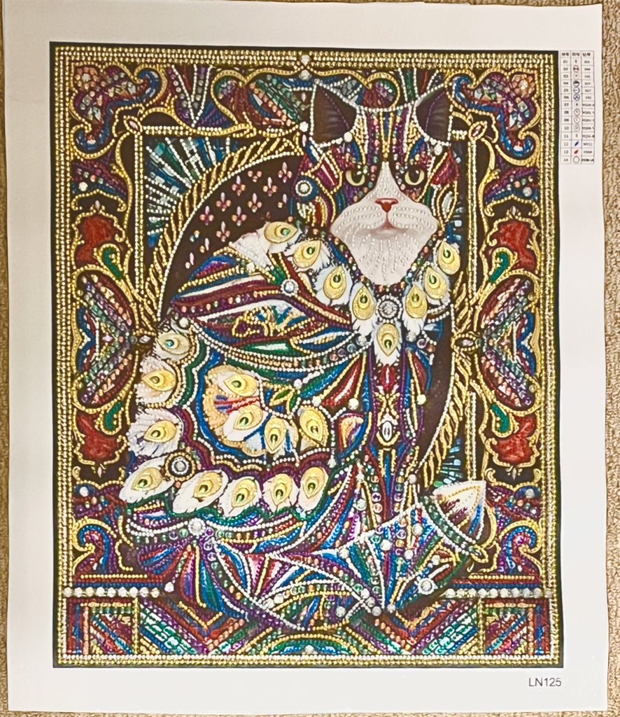 ダイヤモンドアート #完成品 #特殊ビーズ 58作品目、写真撮り方下手で