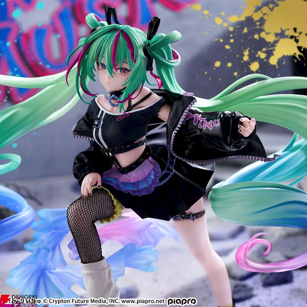 初音ミク】衣装や髪の細かい造形と鋭い表情がかっこいい！ Punkな初音