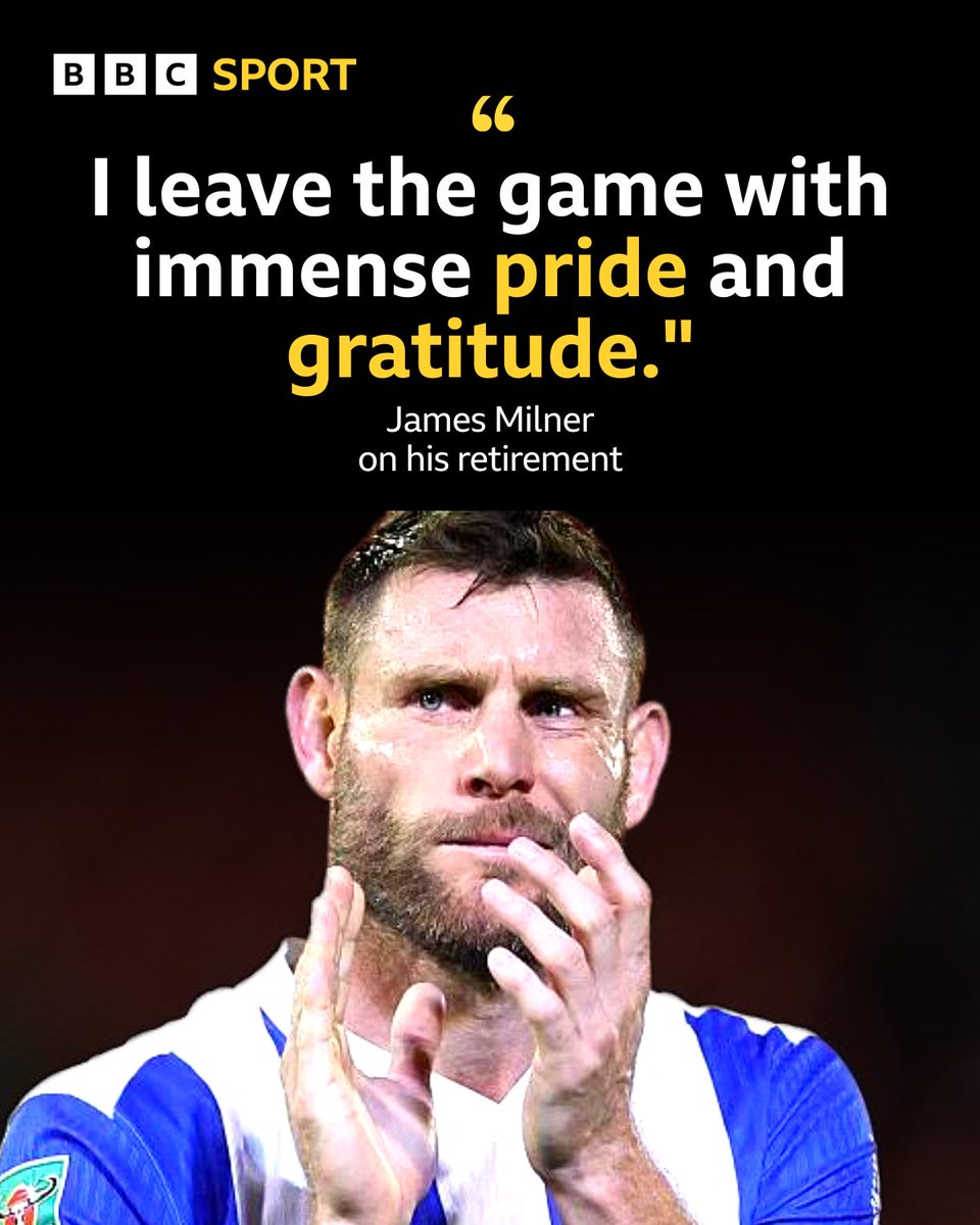 BBCSussexSport's tweet photo. 🔵 James Milner has announced his retirement from football. 

#bhafc #Milner https://t.co/DWkeyEq7nN