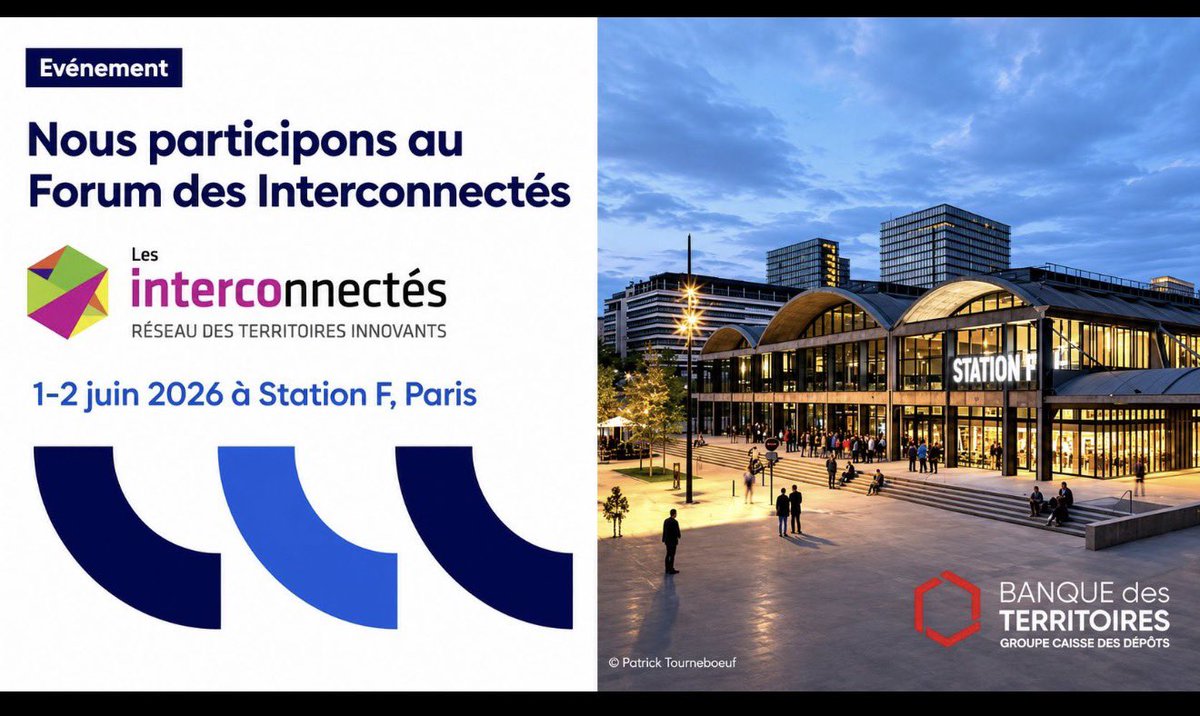 NicolasTurcat's tweet photo. Retrouvez nous aux @INTERCOnnectes 2026 pour tout comprendre sur le nouveau programme @BanqueDesTerr dédié à l’IA !! #ia #ai #Souveraineté https://t.co/kP4VqgpvXx