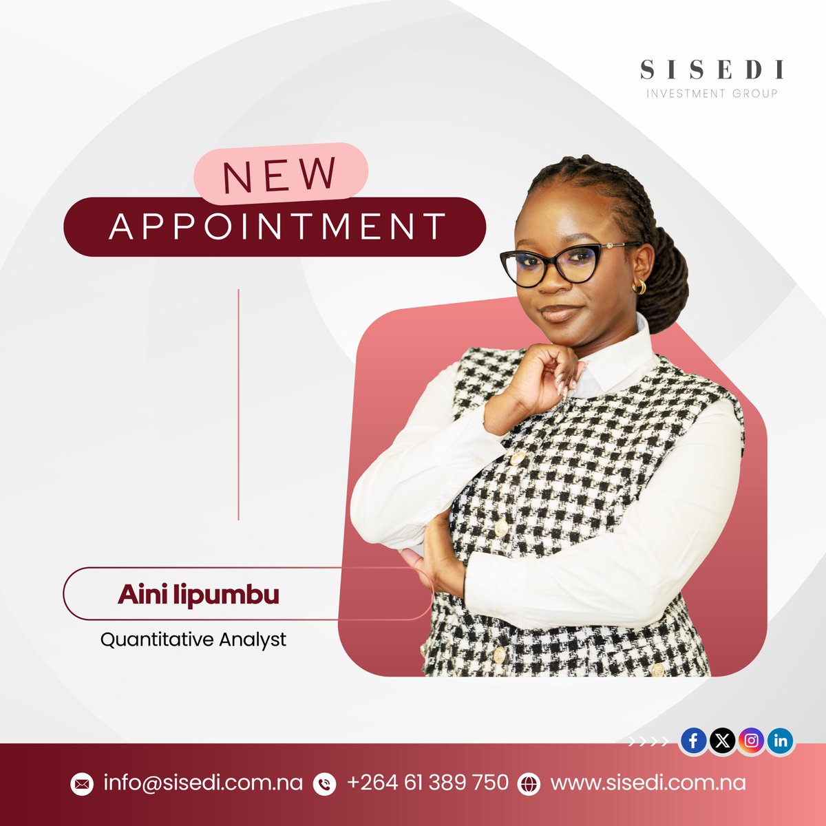 SisediG's tweet photo. NEW APPOINTMENTS | We are pleased to welcome five new team members to Sisedi Investment Group, strengthening our capacity across administration, finance and investments.

As Sisedi continues to grow, we remain committed to investing in people and long-term value creation 🌸 https://t.co/kpDQLcOP41