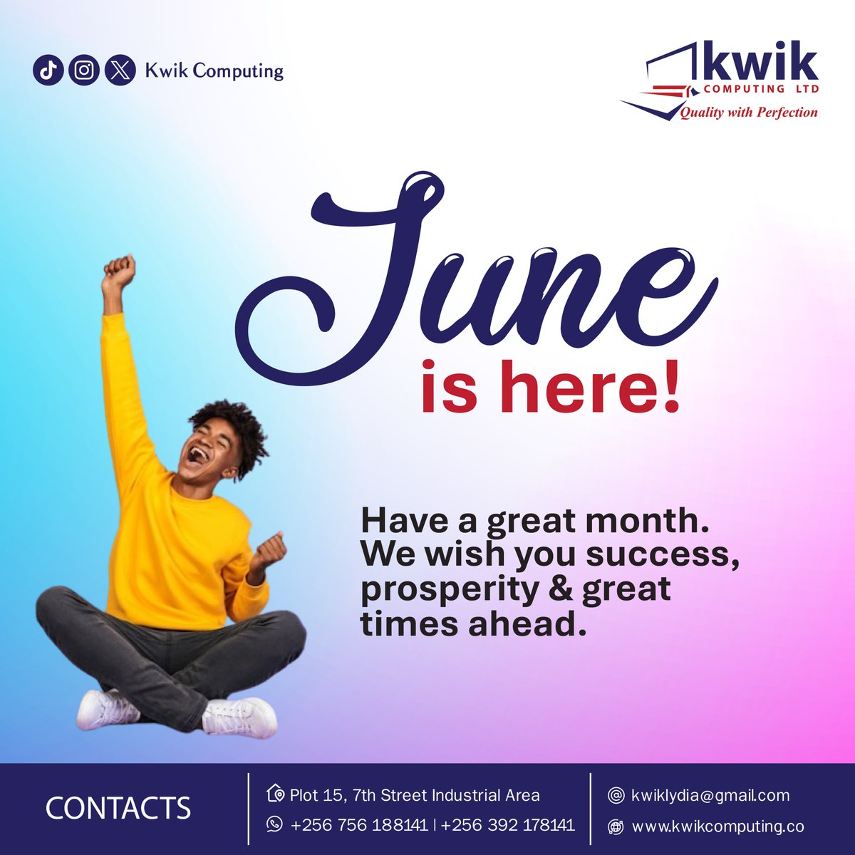 kwikcomputing's tweet photo. Kwik Computing wishes you a great month ahead! https://t.co/FwoS78VhOD
