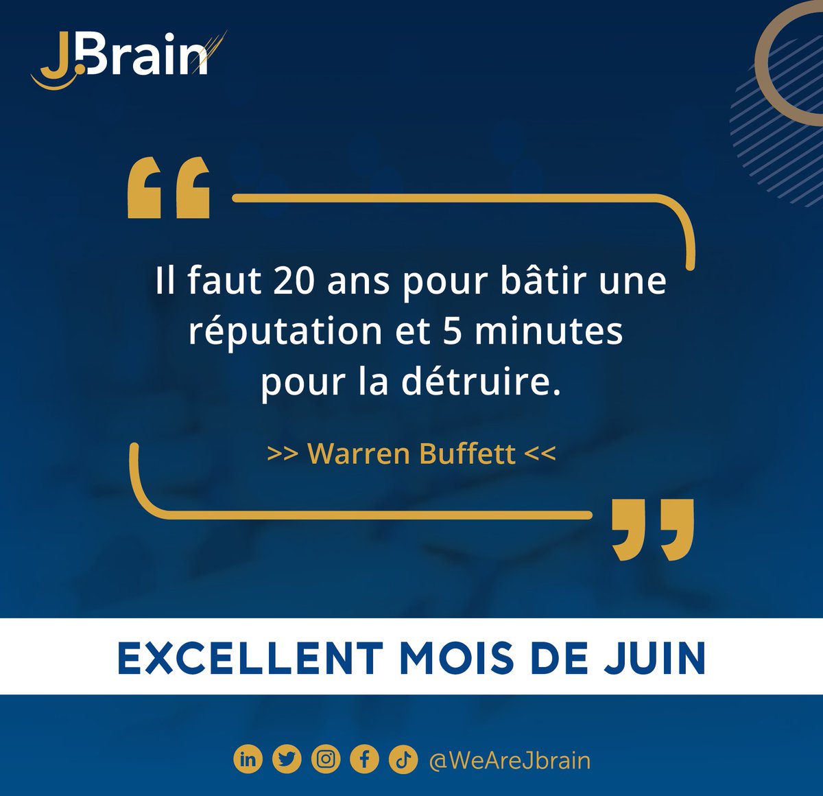 wearejbrain's tweet photo. 𝗘𝗫𝗖𝗘𝗟𝗟𝗘𝗡𝗧 𝗗𝗘́𝗕𝗨𝗧 𝗗𝗘 𝗠𝗢𝗜𝗦 𝗔̀ 𝗩𝗢𝗨𝗦 ! ✨

Que vous inspire cette pensée de 𝗪𝗮𝗿𝗿𝗲𝗻 𝗕𝘂𝗳𝗳𝗲𝘁𝘁 ? 🤔

Nos recommandations sur les grandes articulations Pro du mois de Juin  restent accessibles et gratuites sur notre site web ! 😉

⤵️ https://t.co/hz4n2l8gEX