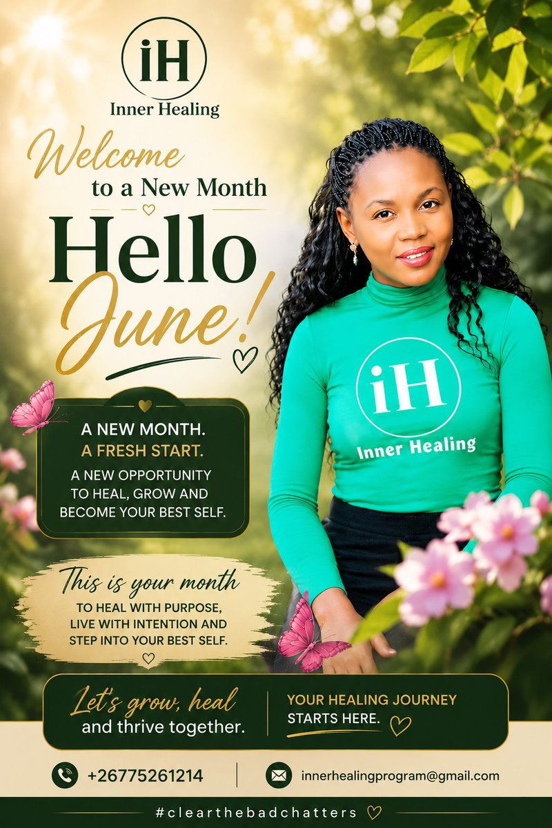 InnerhealingBw's tweet photo. Happy New Month !!

We are proud to cover you!!!

#clearthebadchatters
#innerhealing https://t.co/TH48ctnbow