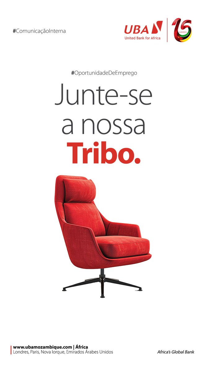 ubamoz's tweet photo. Oportunidade de Emprego

Procuramos por um (1) Oficial de Manutenção de Contas.
Para mais informações visite o LinkedIn do UBA Moçambique

Link: https://t.co/YOPnC7HR0y https://t.co/LBi5LhYGtw
